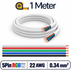 Mehradriges Kabel mit Mantel für RGBW-LED-Streifen, 5-polig, 22 AWG