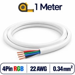 Multiaderige kabel met mantel voor RGB LED-strips, 4 pinnen, 22 AWG