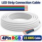 Câble multiconducteur gainé pour bandes LED RGB 4 broches 22 AWG