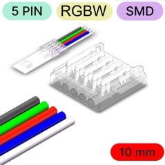 5-poliger RGBW-Verbinder von LED-Streifen zu Kabel, in der Ausführung für 10 mm breite SMD-LED-Streifen