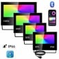 Smart Bluetooth RGB+CCT LED Outdoor Floodlight IP66 with Fi Light App and European Plug