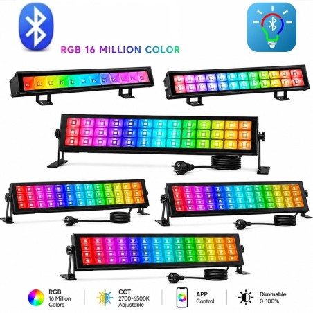 Barra LED RGB+CCT Wall Washer Bluetooth IP66 45-148W Fi Light