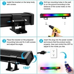 RGB+CCT LED-wallwasher Bluetooth IP66 45-148W Fi Light