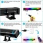 Smart Bluetooth RGB+CCT LED Lineaire Lichtbalk voor Buiten IP66 Zwart met Fi Light App