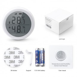 Capteur de température et d'humidité Tuya Smart ZigBee avec écran LCD