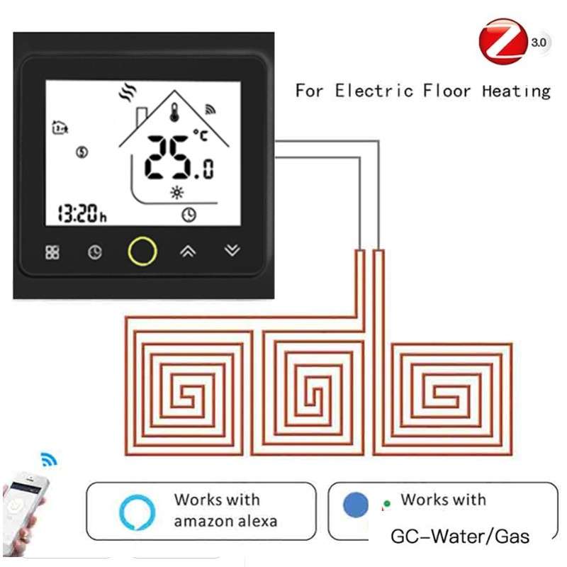 Termostato Beca ZigBee BHT-002GBLZB para suelo radiante