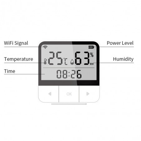 Tuya Smart WiFi digitale temperatuur- en vochtigheidssensor
