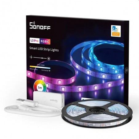 Sonoff Led Strip L3 Pro RGBIC Smart Wifi 5 mètres adressable