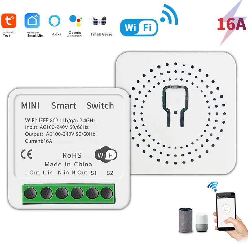 Shelly Plus 1 Mini Wi-Fi-operated smart switch, 1 channel 8