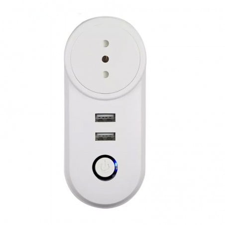 Tuya Presa Smart WiFi Italiana 10A con USB, Alexa e Google