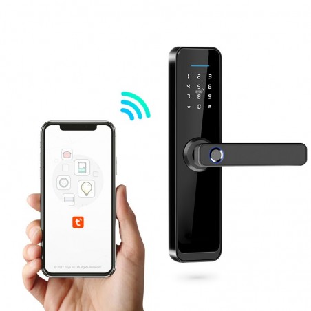 Cerradura Wifi inteligente biométrica Tuya para huellas dactilares