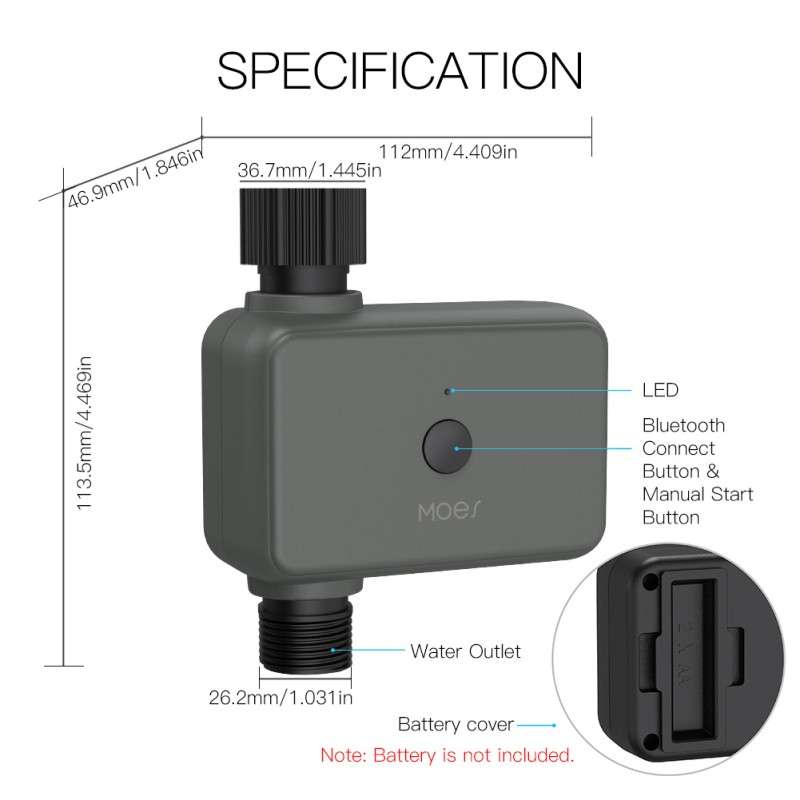 Tuya Smart Watering Controller met Bluetooth Smart Timer