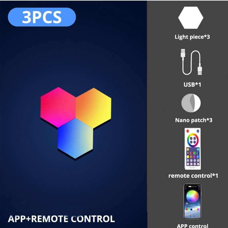 Tuya Smart WiFi Luci Esagonali Modulari a LED Tuya Smart WiFi Luci Esagonali Modulari a LED