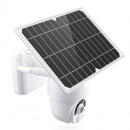 Caméra WiFi intelligente rotative Tuya 2.0 MP avec panneau solaire 6W