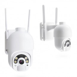 Caméra WiFi intelligente rotative Tuya 2.0 MP avec panneau solaire 6W