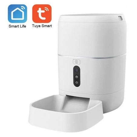 Tuya Smart WiFi Distributeur de Nourriture pour Chiens et Chats avec Caméra