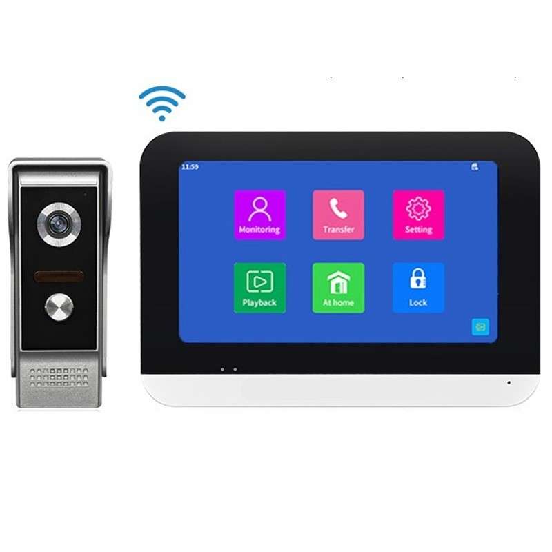 Sonnette avec caméra et Wi-Fi - sans fil Smart Home Intercom Sécurité