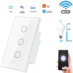Tuya Smart WiFi y Bluetooth Touch Dimmer Switch para luces