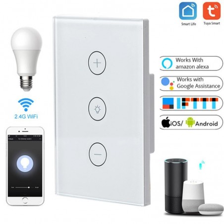Tuya Smart WiFi Touch Dimmer Switch to Adjust Light Intensity