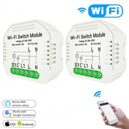 Mini interrupteur intelligent ON OFF SMART WiFi 2 CH 2 canaux