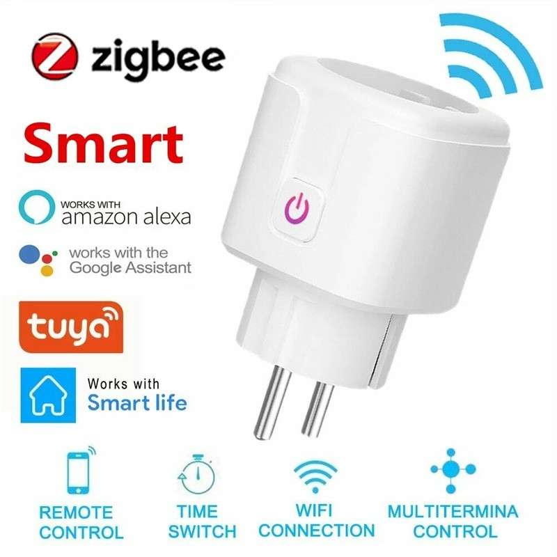 Silvercrest Zigbee Smart Outlet Interconnector – 220V, 16A, App & Google Home Control