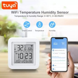 Tuya Smart WiFi Luchttemperatuur en Vochtigheid Digitale Sensor met LCD