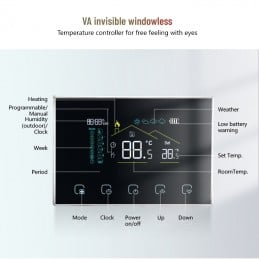 Beca WiFi Batterie Thermostat BHT-8000RF-VA-GCW pour Contrôle de Chaudière