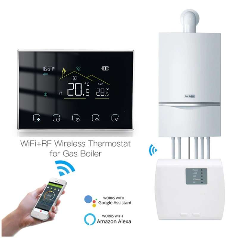 Termostato WiFi Beca a Batteria BHT-8000RF-VA-GCW per Controllo Caldaia