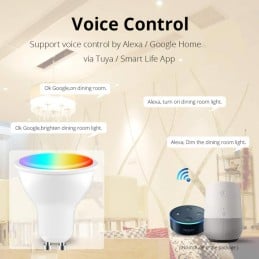 Tuya GU10 LED Smart Light Bulb ZigBee funciona con Alexa y Google