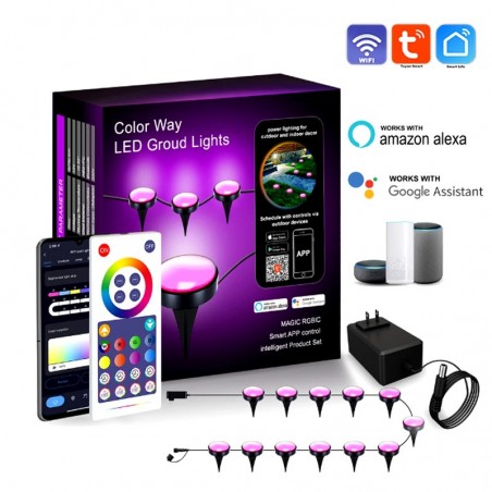 Tuya Luci da Terra a LED RGBIC Smart WiFi e Bluetooth da Giadino