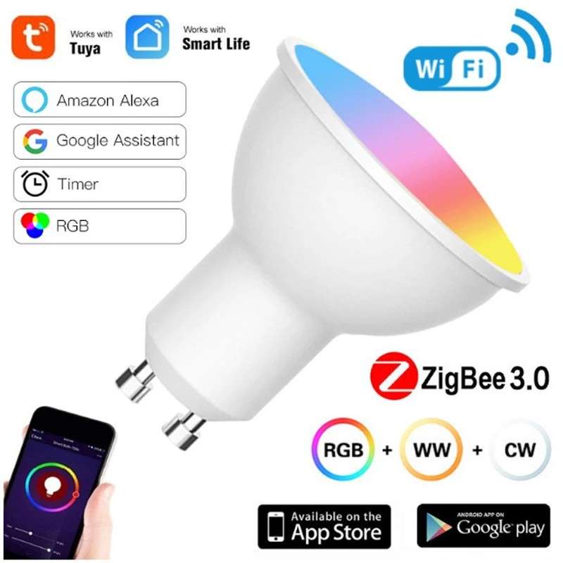 Tuya GU10 LED Smart Bulb ZigBee funktioniert mit Alexa und Google