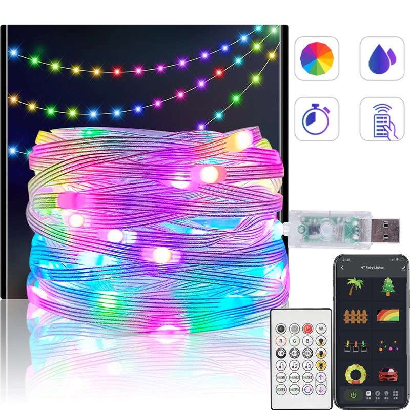 Guirlande Lumineuse LED Tuya Dreamcolor Smart WiFi 10 Mètres Universel