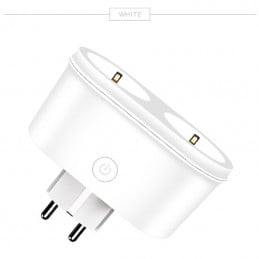 Tuya Doppel Schuko Smart WiFi 16A Steckdose mit Verbrauchsmessung