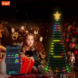 App-controlled Christmas tree lights - outdoor Christmas lights