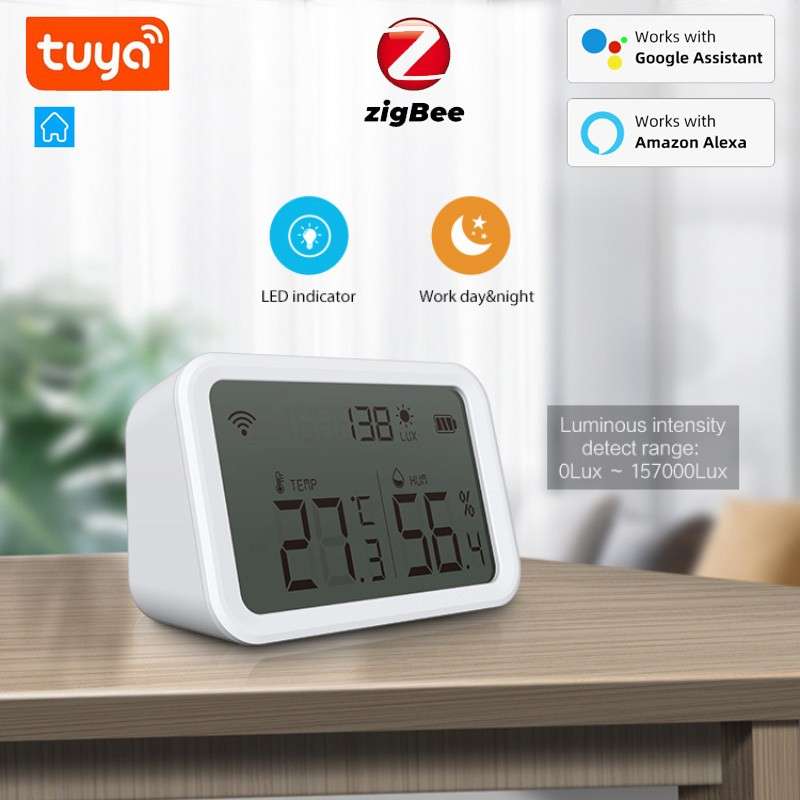 Sensore Indoor Outdoor Tuya Sensore Temperatura E Umidità WiFi Tuya - Termometro Igrometro Da Interno, Compatibile Con Alexa E Google Termometro Intelligente - 7