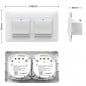 Tuya Recessed Smart WiFi Double Wall Switch