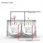 Interrupteur mural double WiFi intelligent encastré Tuya Interrupteur mural double WiFi intelligent encastré Tuya