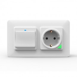 Prise murale encastrée Tuya avec commutateur WiFi intelligent