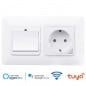 Tuya Presa Schuko con Interruttore a Parete Smart WiFi da Incasso