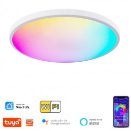 Tuya Smart WiFi Dimmable Plafonnier Led avec Rétroéclairage
