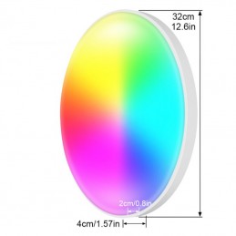 Tuya Smart WiFi Dimmable Plafonnier Led avec Rétroéclairage
