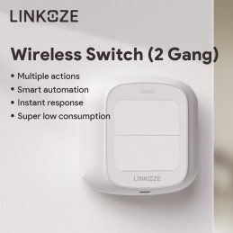 Linkoze draadloze schakelaar voor Scene Smart Zigbee 2 fysieke knoppen