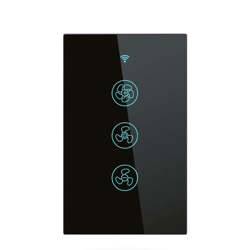 Interruptor del controlador de velocidad del ventilador WiFi Tuya con RF 433 MHz Interruptor del controlador de velocidad del ventilador WiFi Tuya con RF 433 MHz