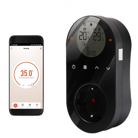 Termoregolatore WIFi Beca Digitale a Presa 16A con Sonda