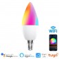 Bombilla LED Tuya Smart Wifi E14 Vela RGBCW