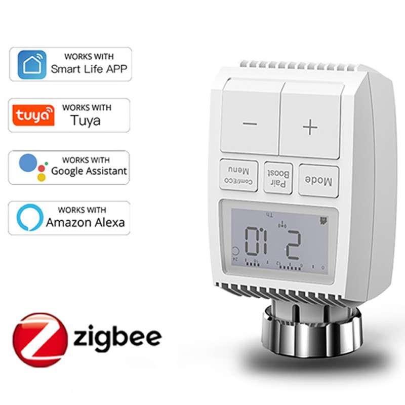 Tuya-Tête de vanne thermostatique, pour maison connectée, avec Wi