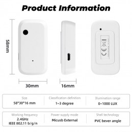 Tuya Umgebungs-Helligkeitssensor WiFi oder Zigbee – Smart Life