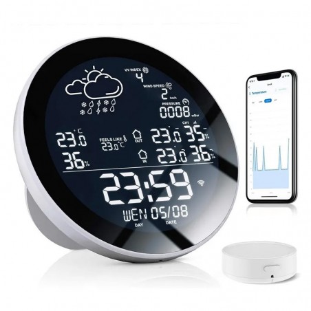 Station Météo Tuya Smart WiFi avec Horloge
