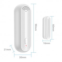 Capteur de porte et de fenêtre Tuya Smart WiFi avec alarme sonore de 90 db