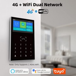 Kit de système d'alarme domestique Tuya WiFi et GSM 4G avec cartes RFID